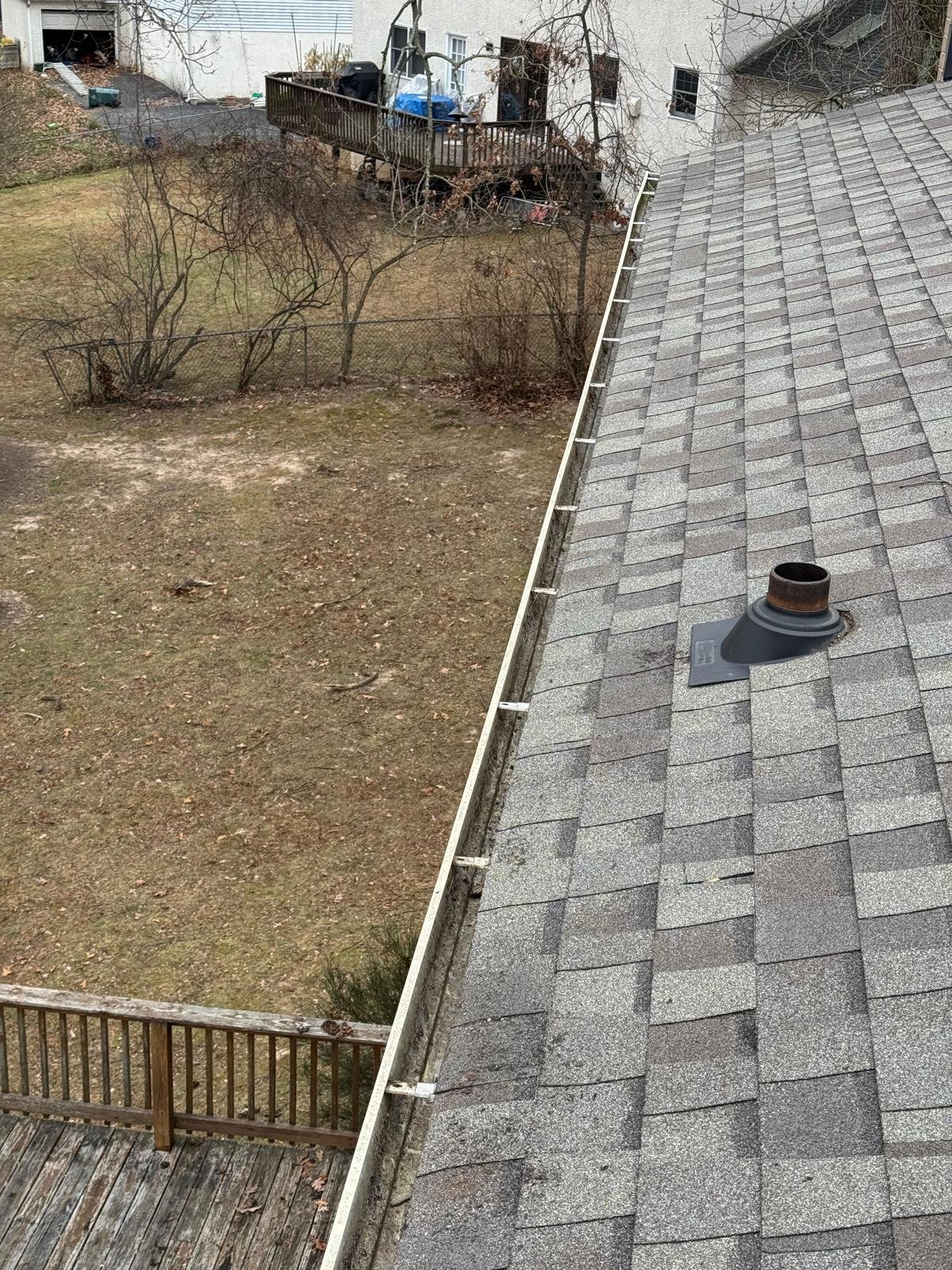 Gutter cleaning and maintenance work by Green Force Property Services